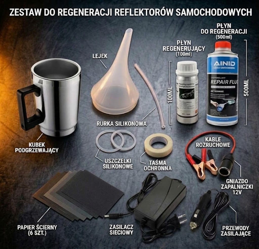 Zestaw do chemicznej renowacji reflektorów