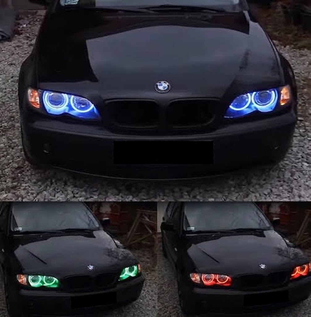 Ringi LED RGB Cotton BMW E36 E38 E39 E46 4x131mm + Pilot